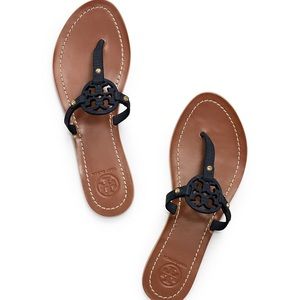 AUTHENTIC Tory Burch ‘Mini Miller’ Sandals 9 Navy